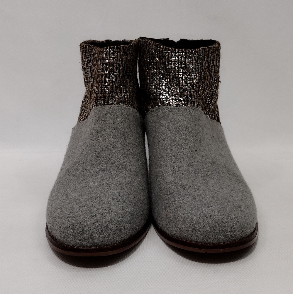 Toms Wool Blend Chelsea Boots Women's 11 Gray Boho Retro 90s Y2K Casual - Picture 2 of 11